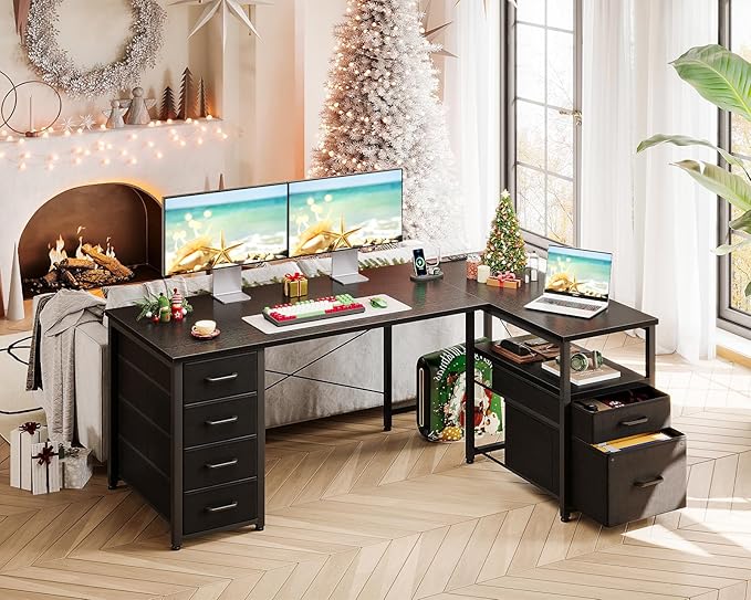 Coleshome L Shaped Computer Desk - Image 4
