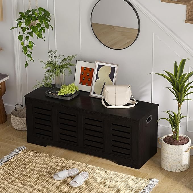 DINZI LVJ Storage Chest, 47.3” Wooden Toy Box - Image 6
