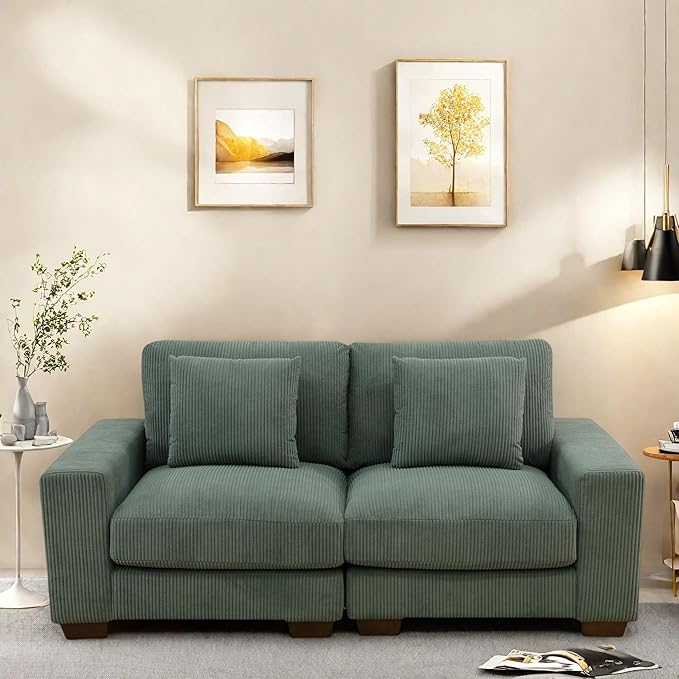 Sectional Couches for Living Room, Loveseat Sofa Comfy Cloud Couch by GlasFlength