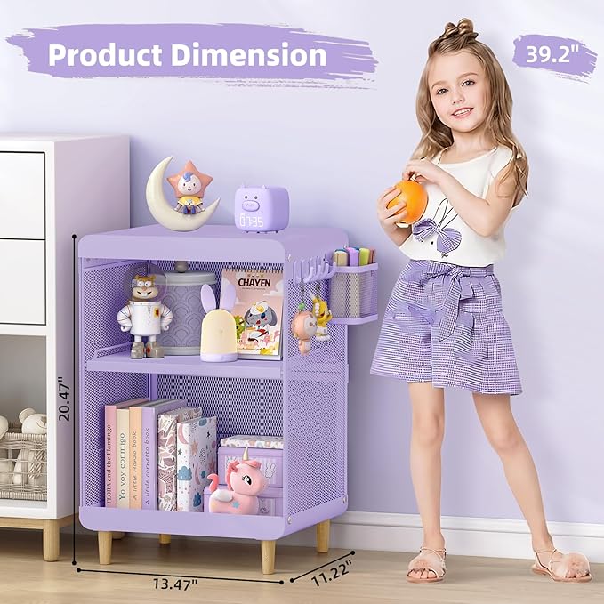 Kids Nightstand, Kids Bedside Table, Teen Girls Night Stand, Toddler Night Stand - Image 3