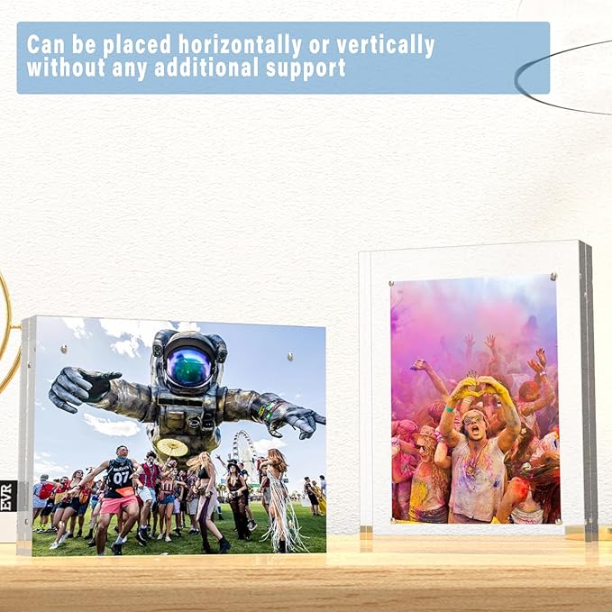 HELPLEX 5 Pack 8.5x11 Acrylic Picture Frames, 24mm Thicker Frameless Clear - Image 6