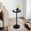 Drink Table, Carved Table Top Martini Table, Small Side Table, Weighted Base by COVLON
