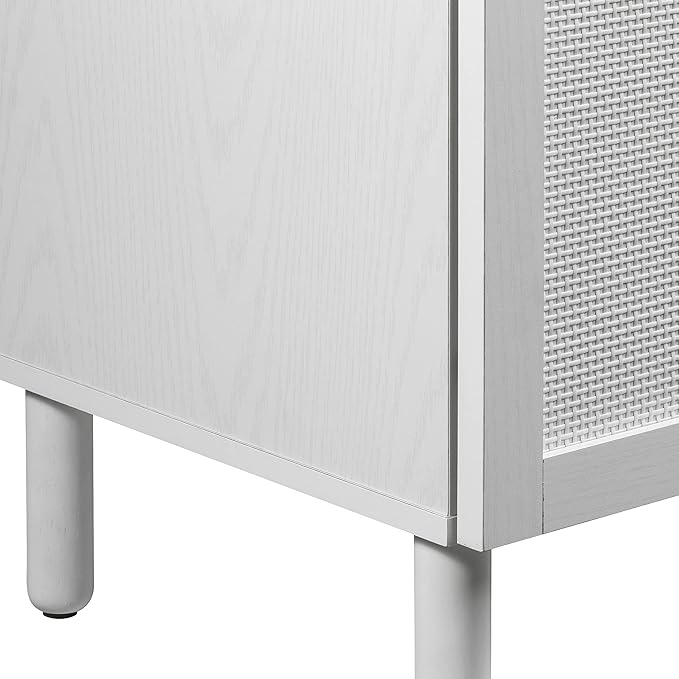 Sango Orre 2-Door Cabinet, Modern White Storage Cabinet - Image 5