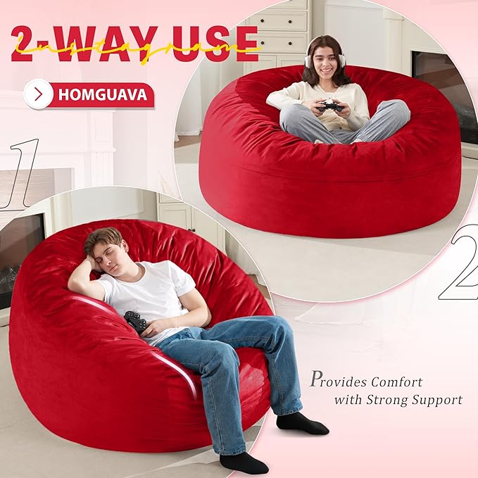 Homguava 5FT Bean Bag Chair Giant BeanBag - Image 7