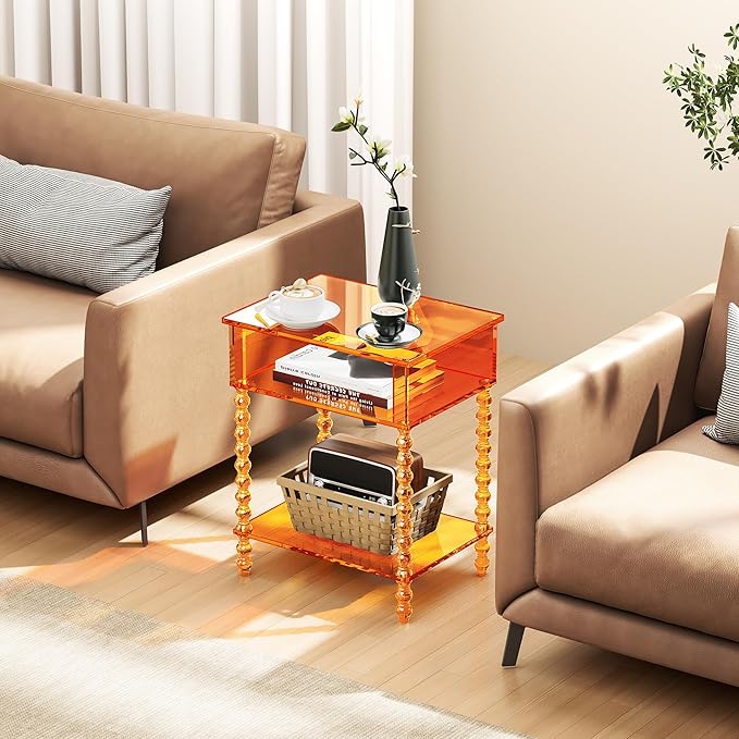 Acrylic Side Table, Nightstand for Living Room - Image 5
