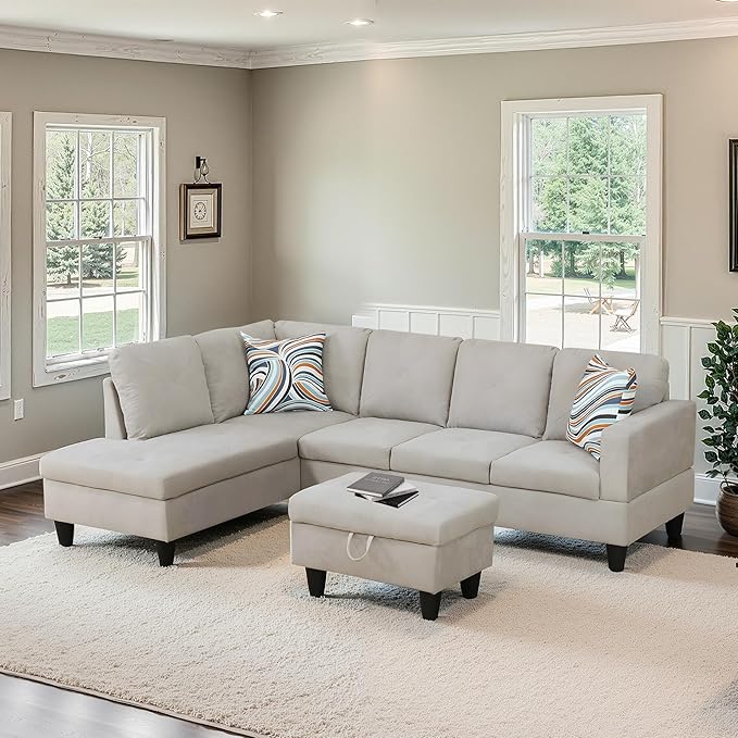 NicBex Sectional Couch 3 Pieces Sofa Set by NicBex