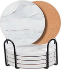 6-Pcs 4'' Ceramic Marble Style Trivet by Furwarmy