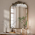 Vintage Arched Bathroom Mirror, 24x36 Inch Retro Wall Mounted Vanity Mirror by VooBang