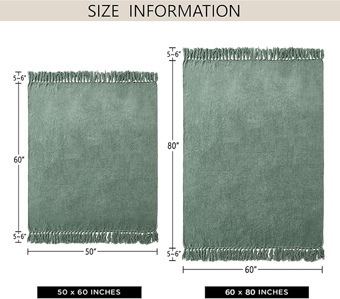 Chenille Throw Blanket for Couch 50"X 60", Soft Cozy Throws - Image 3
