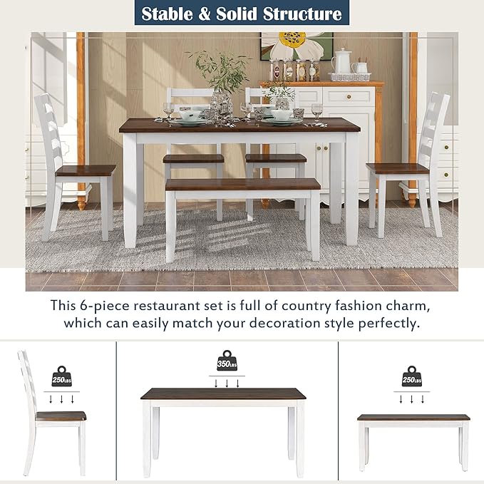 Ball & Cast 6 Piece Dining Table Set - Image 5