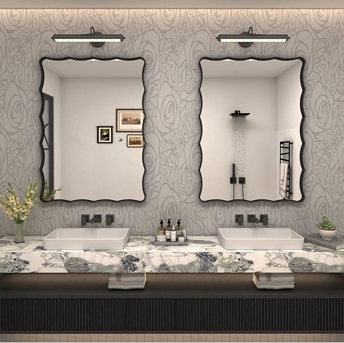 24x36 Matte Black Mirror, Rectangle Bathroom Mirror - Image 5