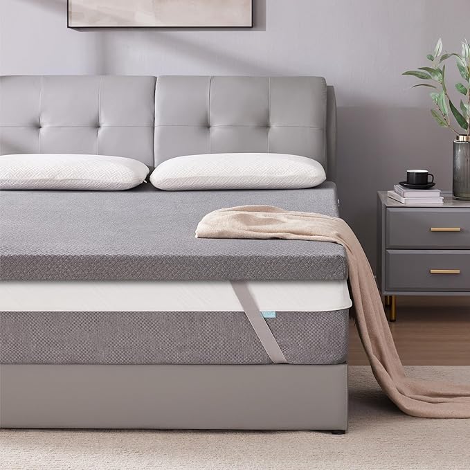 SINWEEK 3 Inch Gel Memory Foam Mattress Topper King Size, Pad by SINWEEK