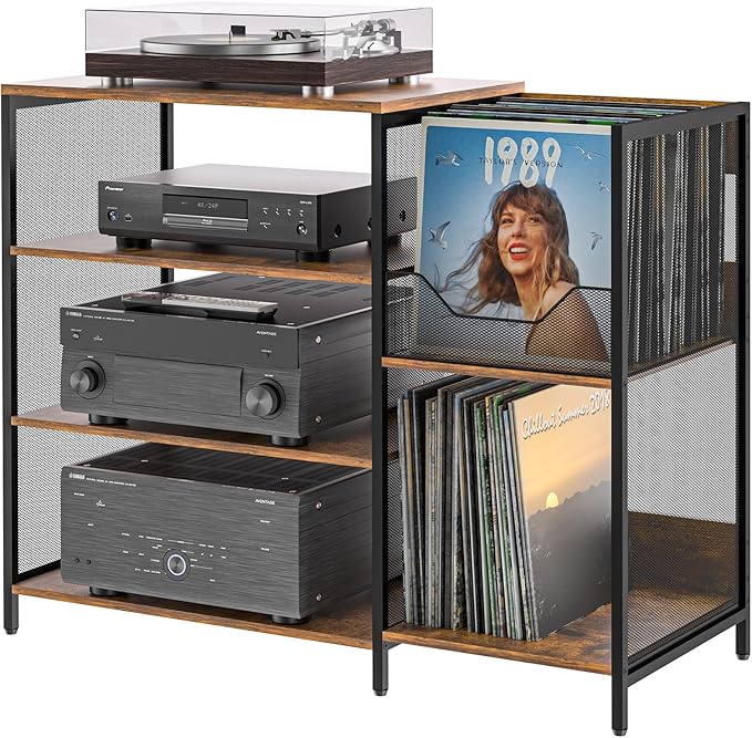 Large Record Player Stand Table by Cottage+Charm