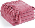 Chenille Throw Blanket for Couch 50"X 60", Soft Cozy Throws by LONGCREATE