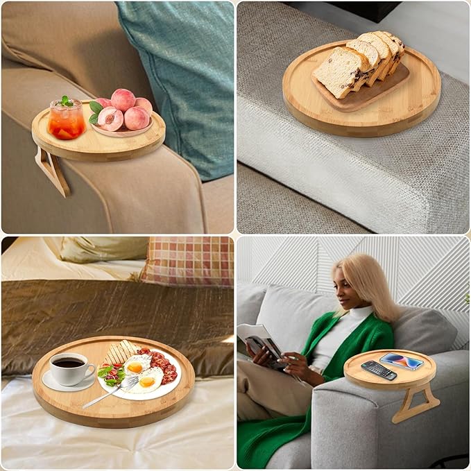 Sofa Arm Tray Table -Wide Sofa Arm Table-Flexible and Foldable-Ideal - Image 6