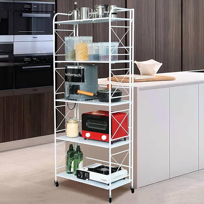 Foldable 5-Tier Metal Shelf - Image 5
