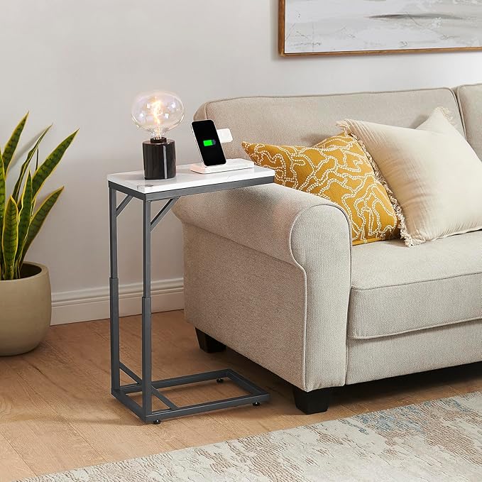 C-Shaped End Table, Small Sofa Table - Image 4