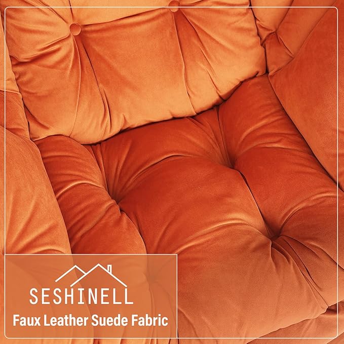Lazy Chair with Ottoman, Modern Accent Chair Contemporary Lounge Leisure Sofa - Image 8