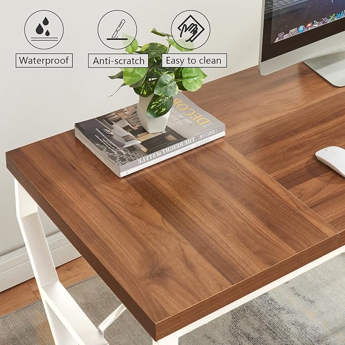 HOMISSUE 63-inch Executive Desk, Large Home Office Desk - Image 6