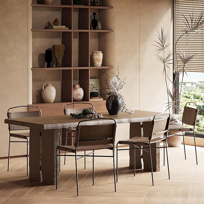 Mid-Century Modern Dining Chairs Set of 2, High-End Stylish Kitchen Restaurant - Image 9