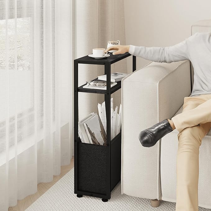 Black Side Table, Slim Side Table - Image 6