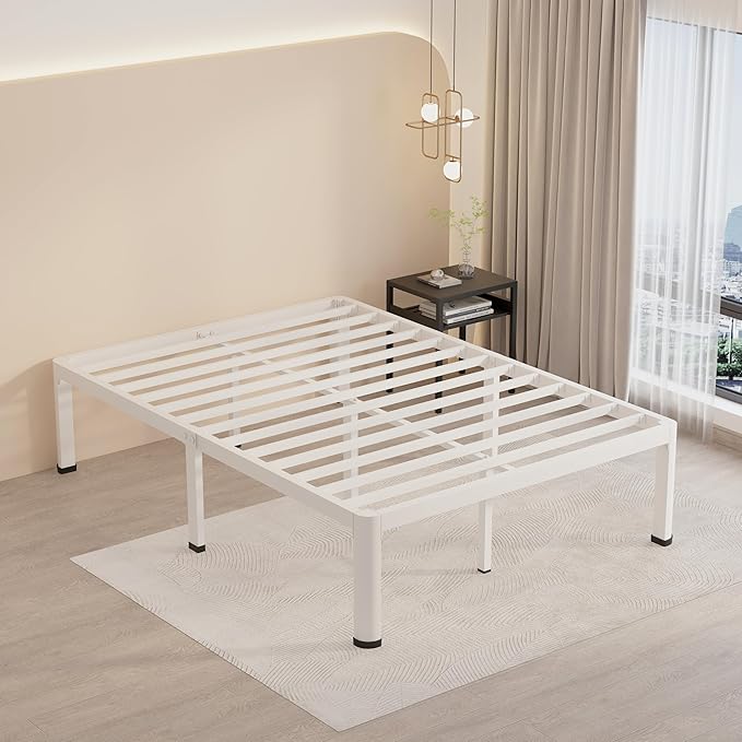 MAF 18 Inch Full Size Bed Frame White by MAF