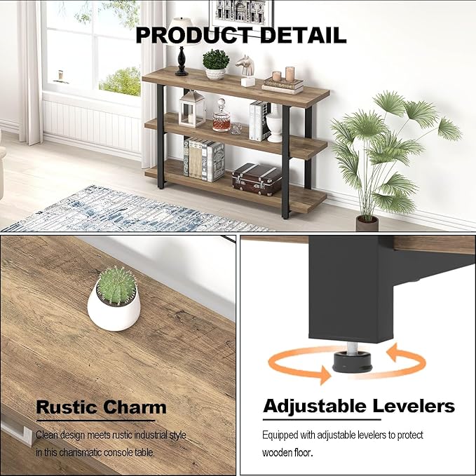 FOLUBAN Console Tables for Entryway, Modern Sofa Table - Image 6
