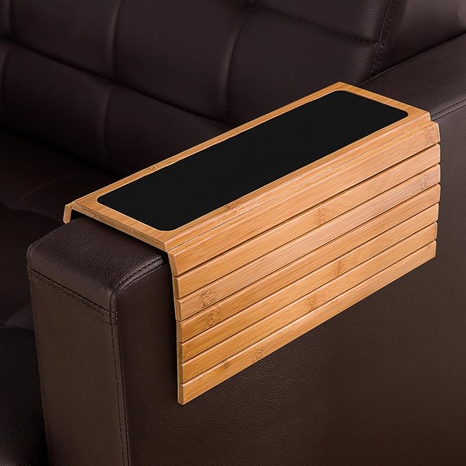 GEHE Couch Arm Tray Table, Flexible/Foldable Sofa Armrest Tray, Couch Armrest - Image 2