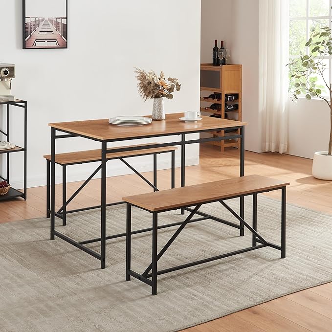 Panana 3 Piece Dining Room Table Set 43 Inch Kitchen Table - Image 2