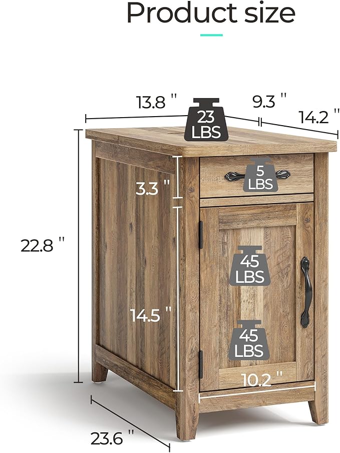 LINSY HOME Farmhouse End Table - Image 3
