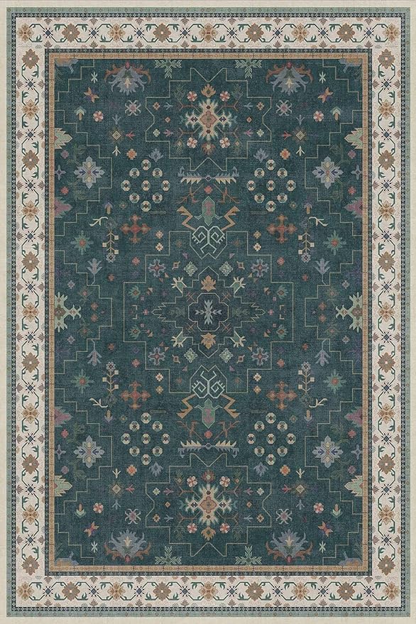 Dark Green 4x6 Living Room Rug - Image 2