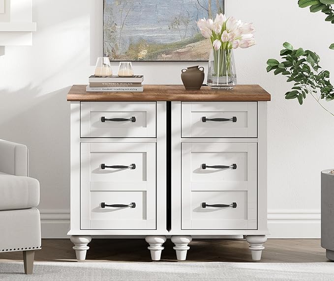 WAMPAT 2 Pack Off White End Table - Image 4