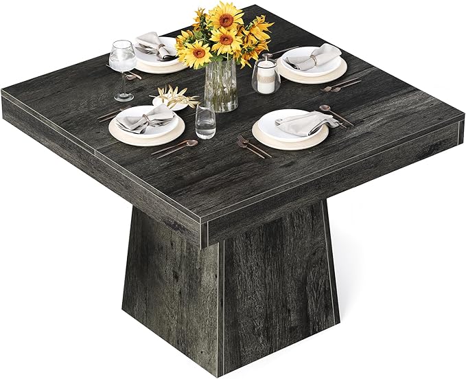 LITTLE TREE Dining Table for 4 People, 31.5-Inch Square Small Kitchen Table by LITTLETREE
