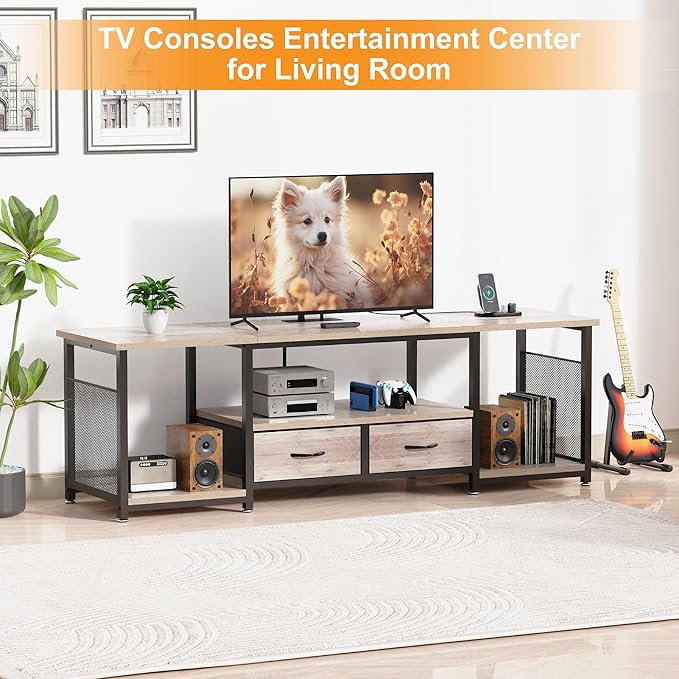 TV Stand with Drawers and Power Outlets - Image 5