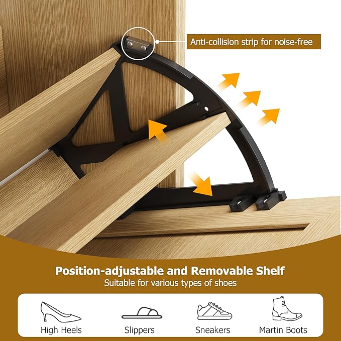 GarveeHome Shoe Cabinet Rattan - Image 6