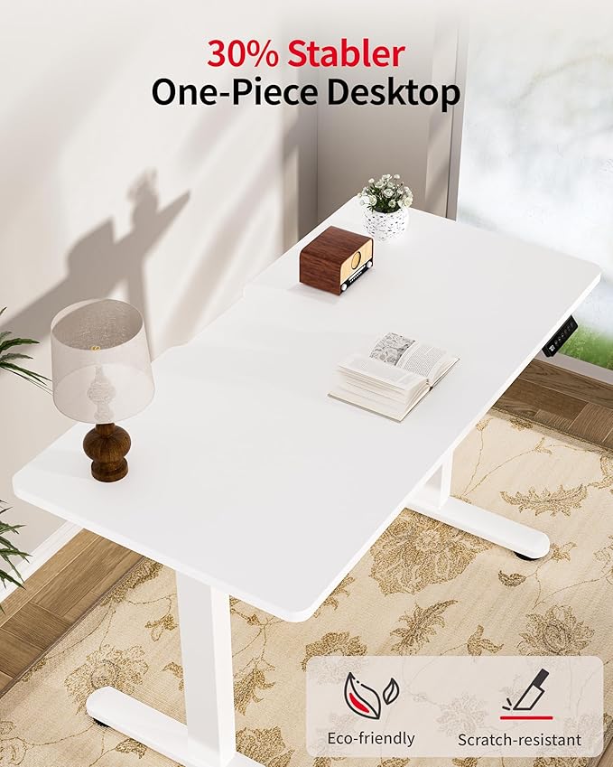 Okin Standing Desk Electric Adjustable Computer Whole Piece Stand up Desk - Image 4