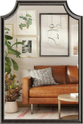 WallBeyond 24" x 36" Scalloped Corners Arch Rectangle Wall Mirror by WallBeyond
