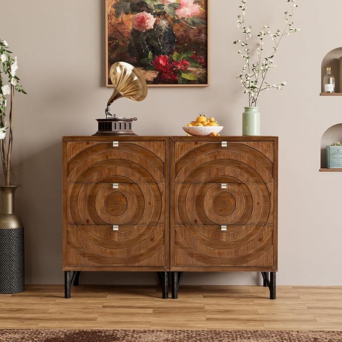 COSIEST Nightstand, Rustic End Table - Image 2
