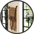Growsun 15.7'' Black Round Mirror, Circle Wall Mirror by Growsun
