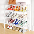 Smiry Shoe Rack, 4 Tier Bamboo Shoe Organizer, Stackable Free Standing Wooden by Smiry
