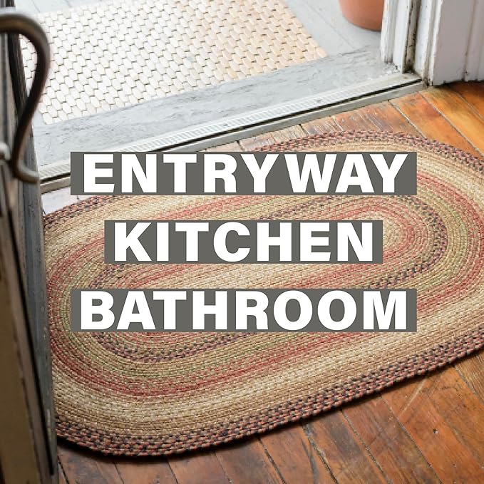 Homespice Gingerbread Premium Jute Braided Rug, 22 x 72 Rectangular Hall Runner - Image 7