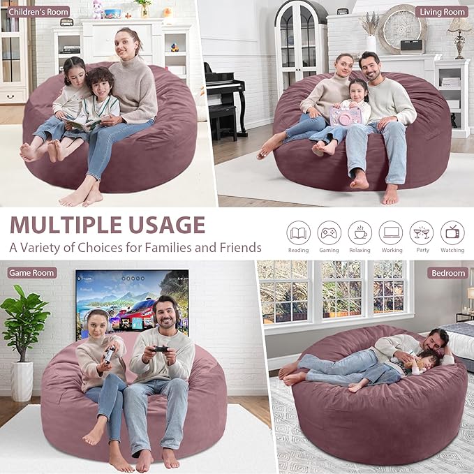 5FT Bean Bag Chair, Large Bean Bag Chairs - Image 4