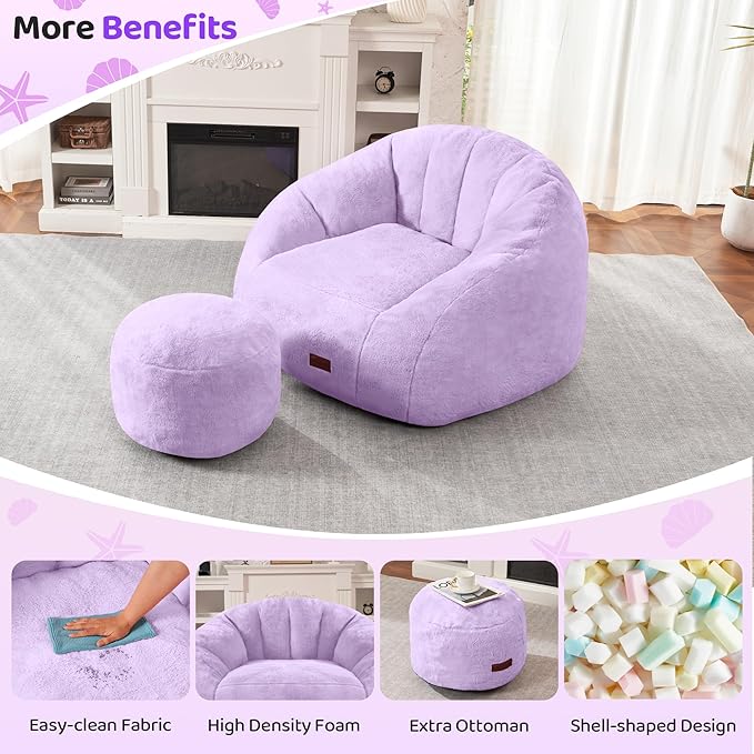HABUTWAY Bean Bag Chair, Giant Bean Bag Chairs - Image 5