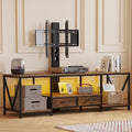 63" W TV Stand with Mount for 50, Entertainment Center with Power Outlet and by ElevateYourLivingSpace