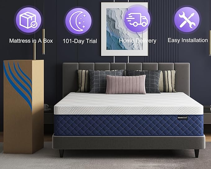 King Mattresses, 12 Inch Hybrid King Mattress in a Box, Memory Foam and - Image 6