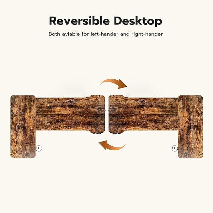 51" Reversiable L-Shaped Electric Standing Desk Adjustable Height Gaming Stand - Image 5
