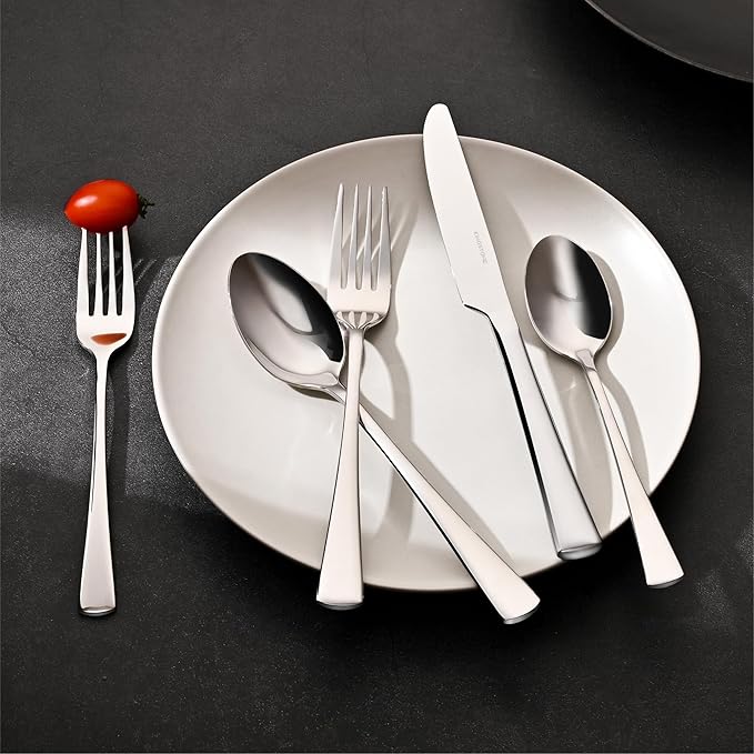 KINGSTONE 18/10 Stainless Steel Flatware, 20-Piece Forged Silverware Set - Image 7