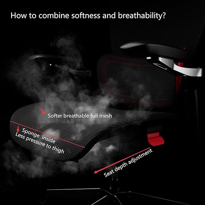 Ergonomic Office Chair, Big and Tall Mesh Computer Gaming Chair - Image 6