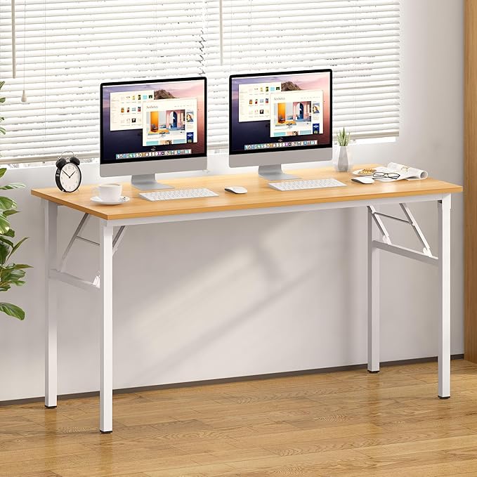 Need Home Office Desk Large Computer Desk 60 inch Sturdy Table Foldable Desk - Image 2