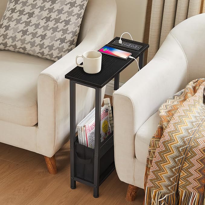 Slim Charging End Table with Storage - Image 5